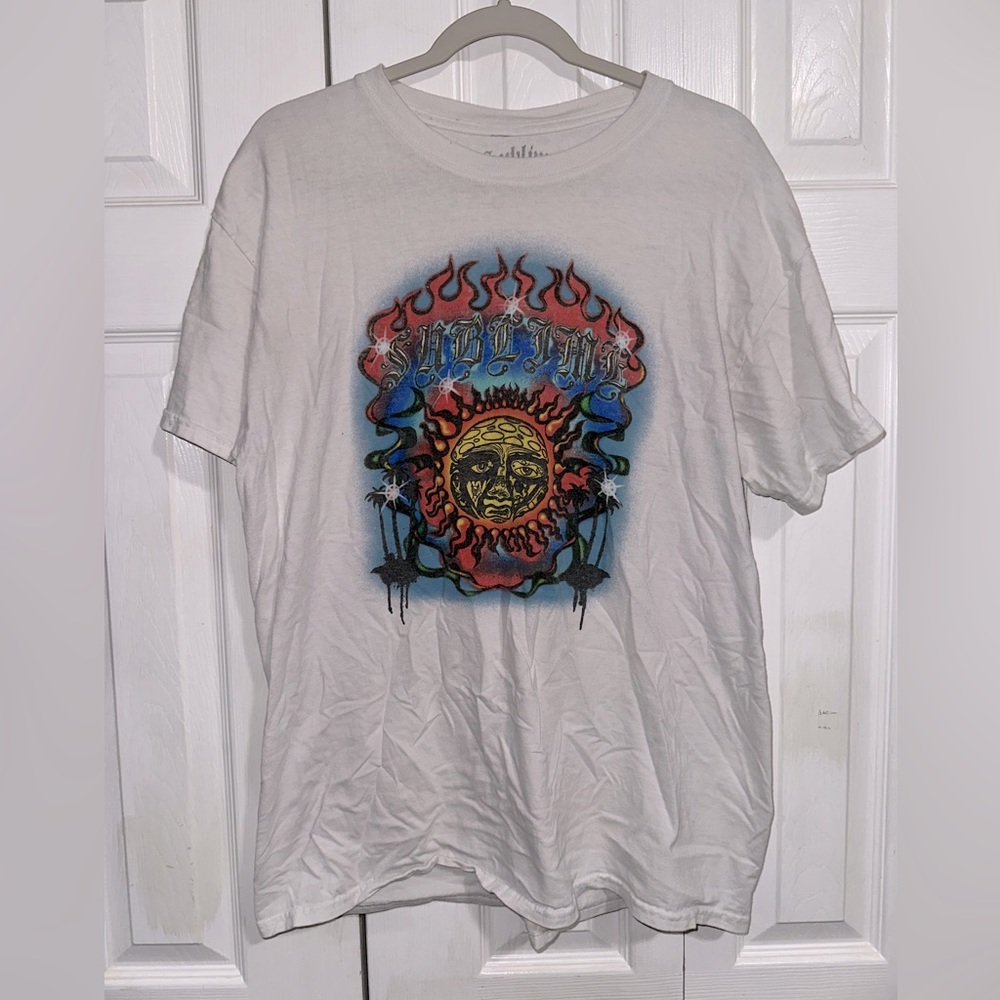 Men’s White Pacsun Sublime T-shirt.